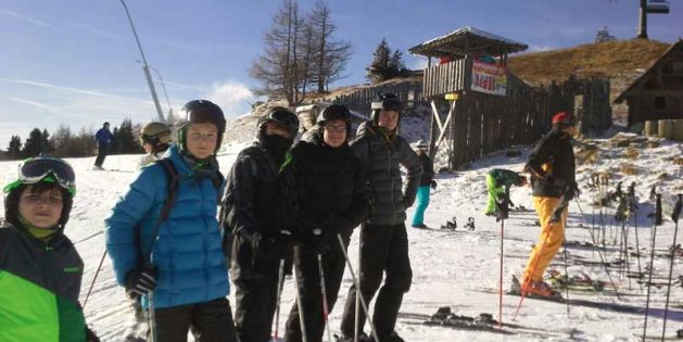 Die Skigruppe auf dem Katschberg