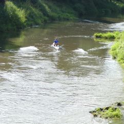 Ein Ruderboot auf der Nidda